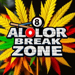 A logo design for 'ALOLOR BREAK ZONE' featuring a stylized Avengers font