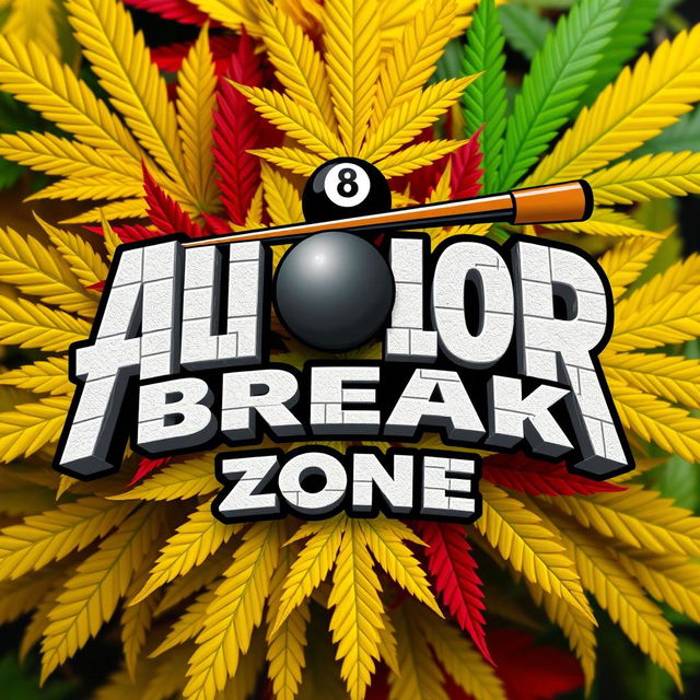 A logo design for 'ALOLOR BREAK ZONE' featuring a stylized Avengers font