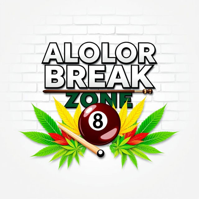 A logo design for 'ALOLOR BREAK ZONE' featuring the text in a bold Avengers font at the top