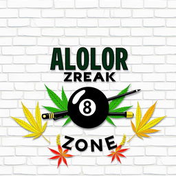 A logo design for 'ALOLOR BREAK ZONE' featuring the text in a bold Avengers font at the top