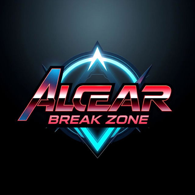 A logo design for 'ALOLOR BREAK ZONE' featuring the text in a futuristic interpretation of the Avengers font