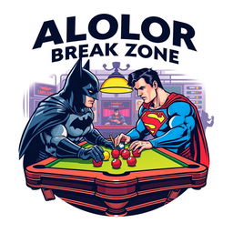 A logo design for 'ALOLOR BREAK ZONE' featuring the text in a prominent Avengers font at the top
