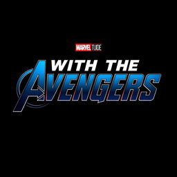 A logo design for 'WITH THE FAMILY' presented in a bold and impactful Avengers font
