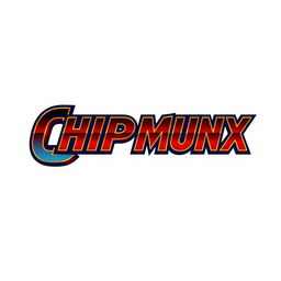 A logo design for 'CHIPMUNX' displayed in a bold and impactful Avengers font