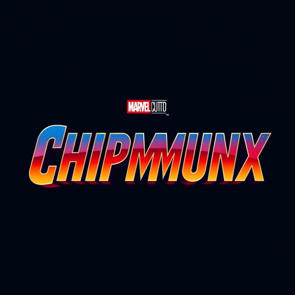 A logo design for 'CHIPMUNX' displayed in a bold and impactful Avengers font