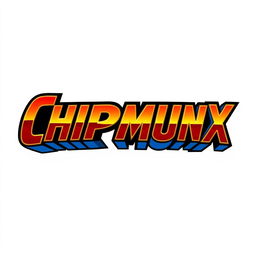 A logo design for 'CHIPMUNX' displayed in a bold and impactful Avengers font