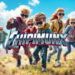 A logo design for 'CHIPMUNX' rendered in a futuristic variant of the Avengers font