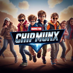 A logo design for 'CHIPMUNX' rendered in a futuristic variant of the Avengers font