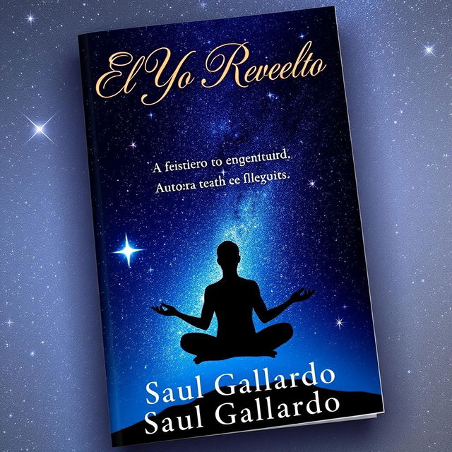 A book cover featuring a human figure in a meditative pose against a breathtaking starry sky, symbolizing the connection between the inner self and the universe