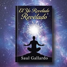 A mesmerizing book cover featuring a human figure in a serene posture, set against a stunning starry sky that symbolizes the connection between the inner self and the universe