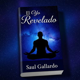 A mesmerizing book cover featuring a human figure in a serene posture, set against a stunning starry sky that symbolizes the connection between the inner self and the universe