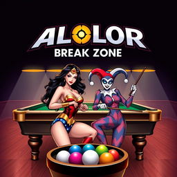 A vibrant and dynamic logo design for "ALOLOR BREAK ZONE" prominently displayed at the top