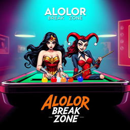 A vibrant and dynamic logo design for "ALOLOR BREAK ZONE" prominently displayed at the top