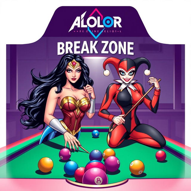 A vibrant and dynamic logo design for "ALOLOR BREAK ZONE" prominently displayed at the top