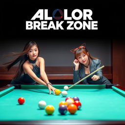 A striking logo design for "ALOLOR BREAK ZONE" prominently displayed at the top