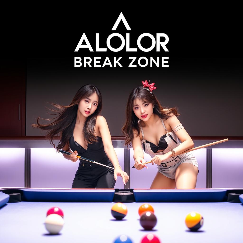 A striking logo design for "ALOLOR BREAK ZONE" prominently displayed at the top