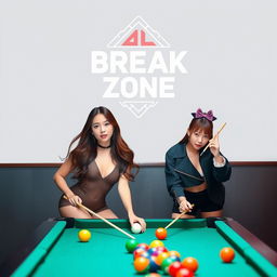 A striking logo design for "ALOLOR BREAK ZONE" prominently displayed at the top