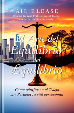 A captivating book cover for 'El Arte del Equilibrio: Cómo Triunfar en el Trabajo sin Perder tu Vida Personal'