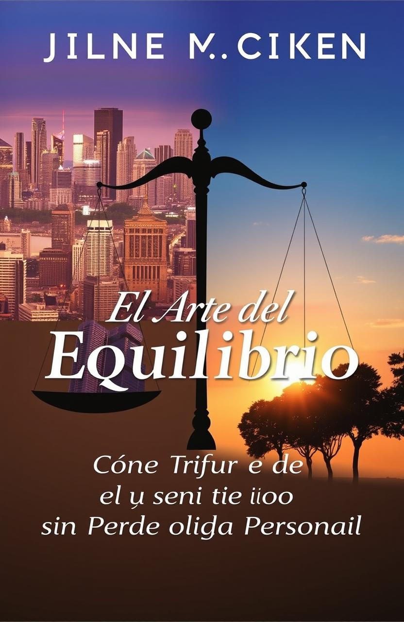 A captivating book cover for 'El Arte del Equilibrio: Cómo Triunfar en el Trabajo sin Perder tu Vida Personal'