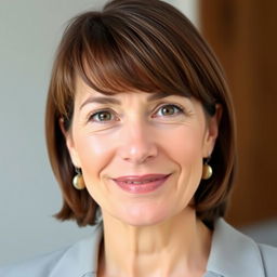 A portrait of a 40-year-old woman with average beauty, showcasing a European appearance