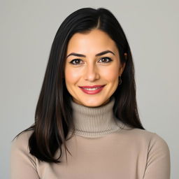 A portrait of a 38-year-old woman with average beauty, showcasing a European appearance