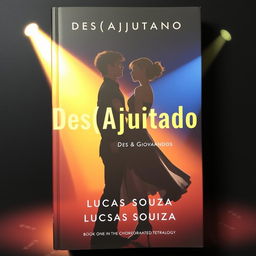 The cover of a book titled Des(Ajustados), featuring a dimly lit dance stage with dramatic spotlights casting shadows