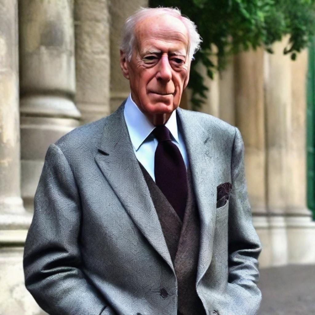 Generate an image of Jacob Rothschild in an outfit that exudes coolness, complete with modern accessories and trends.