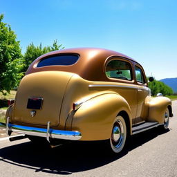 A vintage Chevrolet Veraneio V8 from 1940, showcasing its distinctive classic design with smooth curves and an elegant, retro color scheme