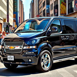 A contemporary Chevrolet Veraneio V8 from 2010, depicted in a sleek color like metallic black or deep navy blue, showcasing its modern lines and robust build