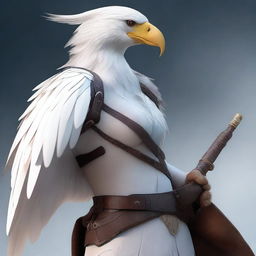 hyper realistic image of an Aarakocra female