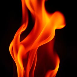 A close-up image of a vibrant flame, with rich hues of orange, red, and yellow dancing upwards