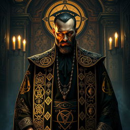 You as the Illuminati Grandmaster, exuding authority and mystery