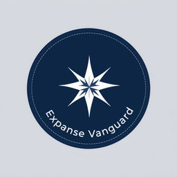 A minimalist clothing patch badge for the Expanse Vanguard, featuring a simplified design focused on elegance and clarity