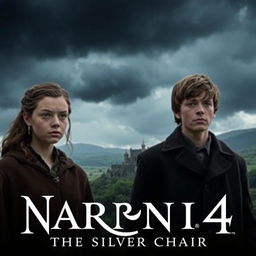 A captivating teaser scene for 'NARNIA 4: The Silver Chair' featuring Georgie Henley as Jill Pole and Will Poulter as Eustace Scrubb