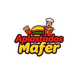 Design a vibrant and modern fast food logo for 'Aplastados Mafer'