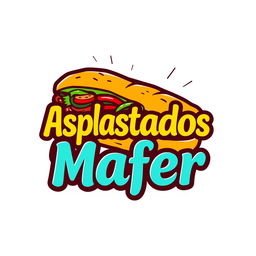 A vibrant and eye-catching logo design for a fast food restaurant named 'Aplastados Mafer'