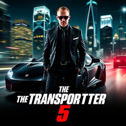 A promotional poster for 'The Transporter 5' (2025) featuring Jason Statham as the iconic transporter