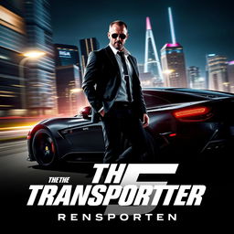 A promotional poster for 'The Transporter 5' (2025) featuring Jason Statham as the iconic transporter