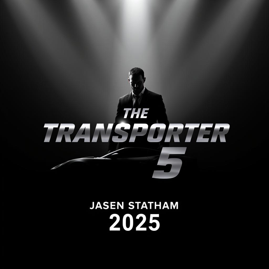 A striking minimalist poster for 'The Transporter 5' featuring Jason Statham