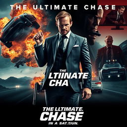 A captivating poster concept titled 'The Ultimate Chase' featuring Jason Statham