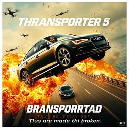 An action-packed poster concept for 'The Transporter 5' (2025) titled 'Rules of the Road'