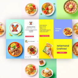An Instagram page design for 'Yumeland', focusing on a vibrant and engaging aesthetic