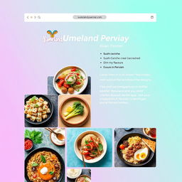 An Instagram page design for 'Yumeland', blending Asian and Peruvian culinary influences