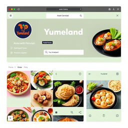 An Instagram page design for 'Yumeland', blending Asian and Peruvian culinary influences