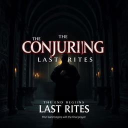 A suspenseful movie poster concept for 'The Conjuring 4: Last Rites (2024)