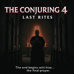A suspenseful movie poster concept for 'The Conjuring 4: Last Rites (2024)