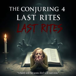 A chilling movie poster concept for 'The Conjuring 4: Last Rites (2024)