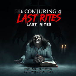 A chilling movie poster concept for 'The Conjuring 4: Last Rites (2024)