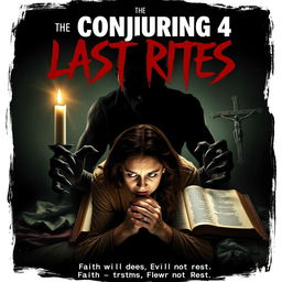 A chilling movie poster concept for 'The Conjuring 4: Last Rites (2024)