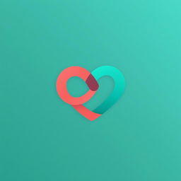 A unique and innovative logo design for a dating app, featuring an intertwined heart and infinity symbol to represent lasting connections